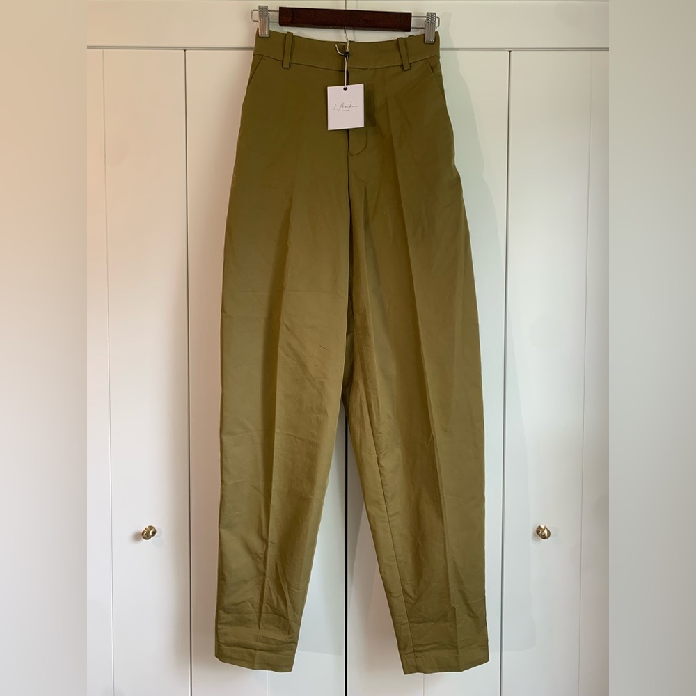 L'Academie Rey Pant in Olive Green Size XXS Revolve‎